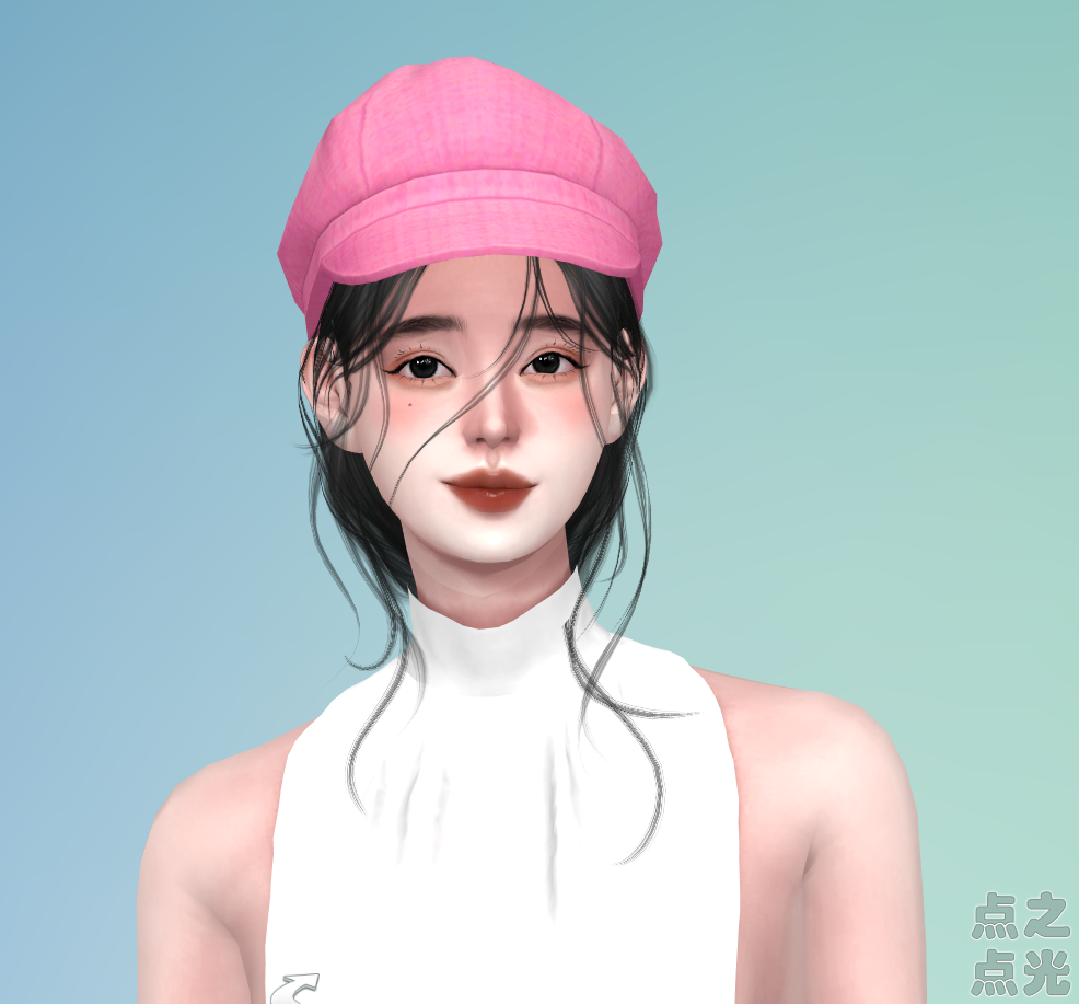 模拟人生4 人物捏脸mod 女娃01 清纯校花好看漂亮 sims4游戏补丁 人物MOD 第2张