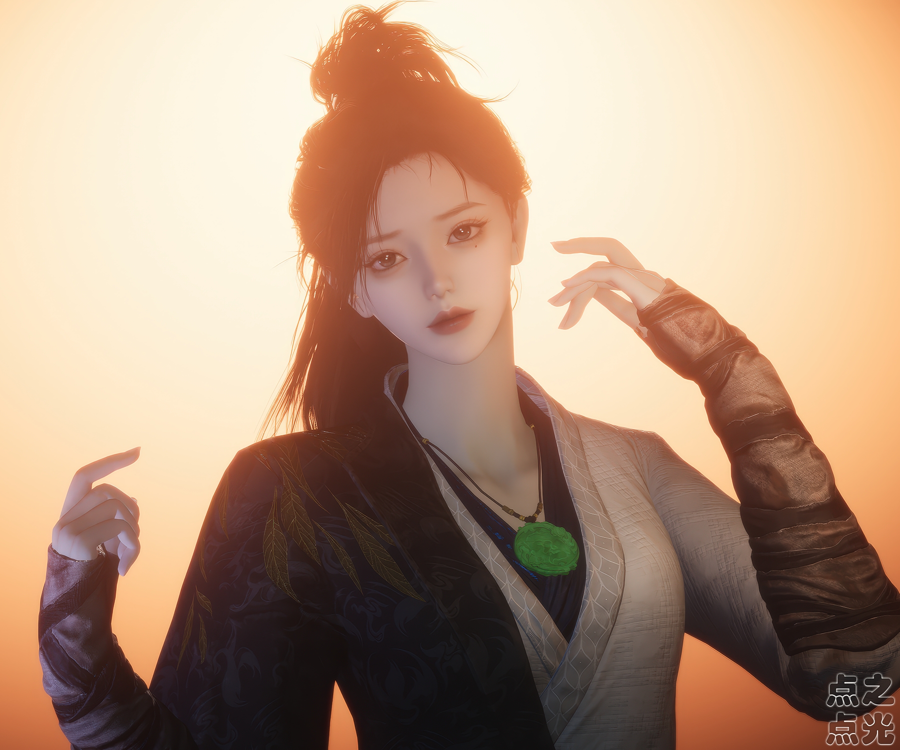 SH-F02 燕云十六声捏脸女 皓齿蛾眉+(赠送8K壁纸) 手游端游通用 燕云捏脸女 第5张